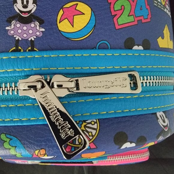 New Loungefly Disneyland Leather Mickey & Friends Backpack 2024 California main image 6